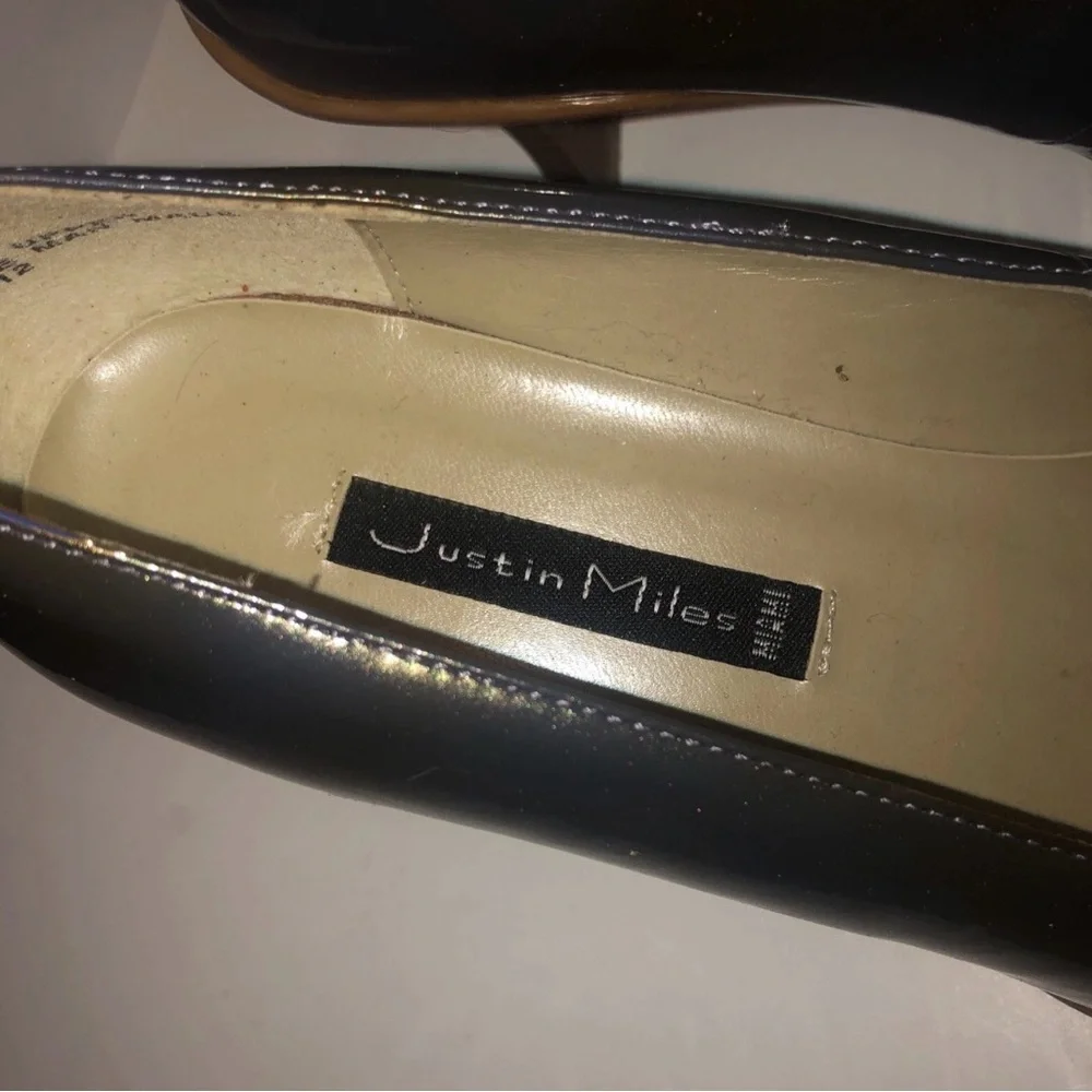 Justin Miles Metallic Gray Woman’s Heels Pumps Size 8M
